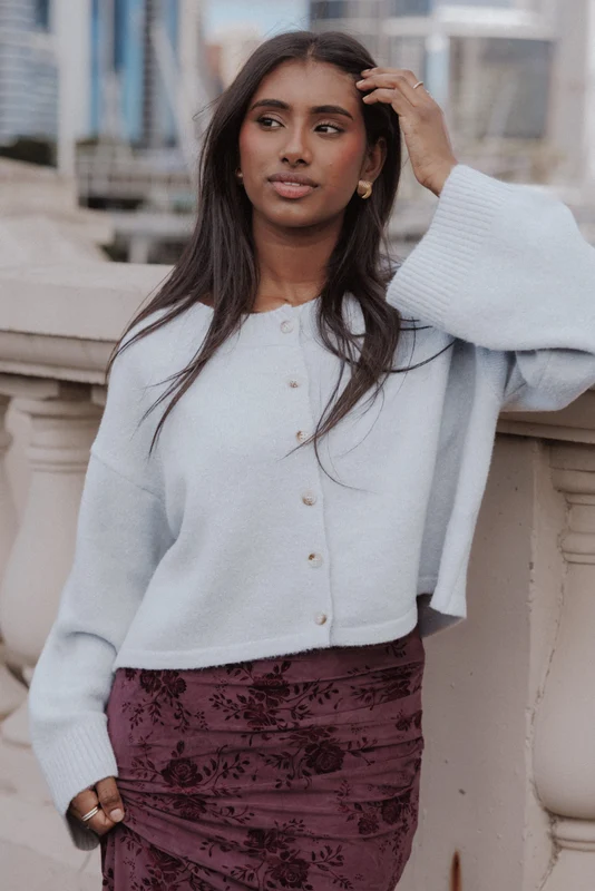 Tori Wide Sleeve Cardigan - Grey S