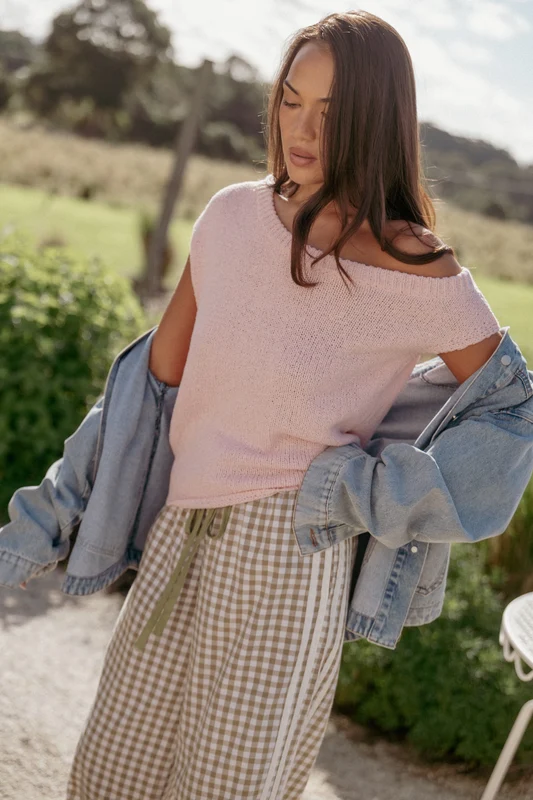Coco Knit Top - Pink M