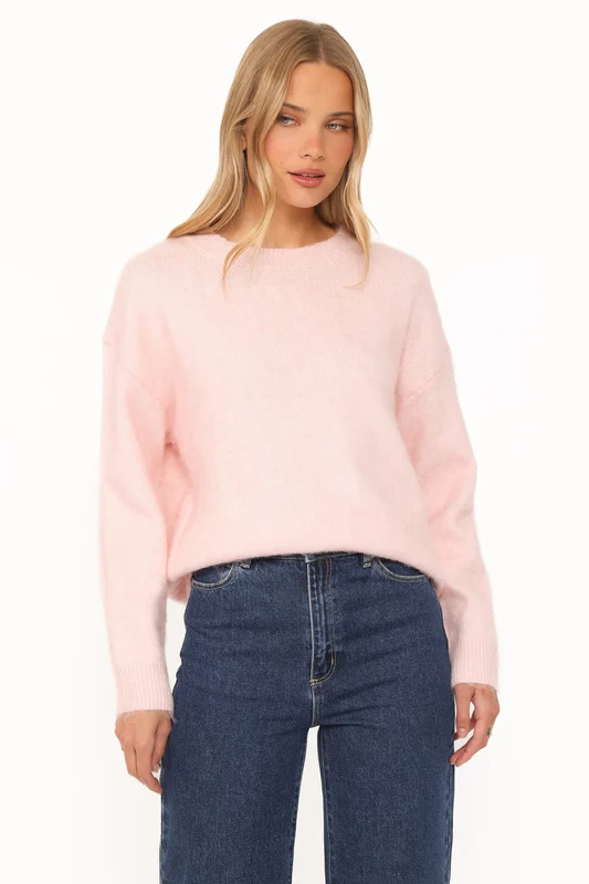 Aradia Fluffy Sweater - Pink S/M