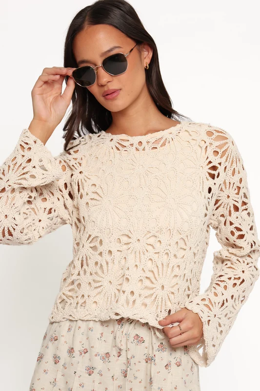 Rowley Crochet Top - Natural XL
