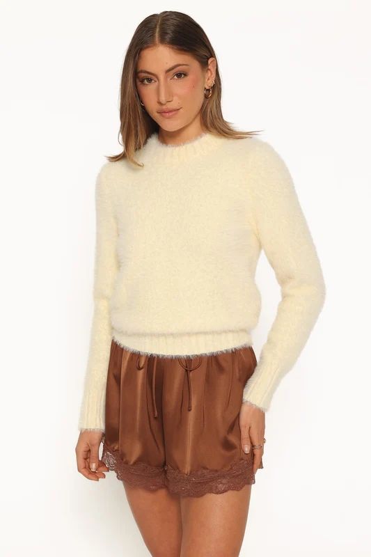 Winifred Knit Sweater - Butter Yellow M