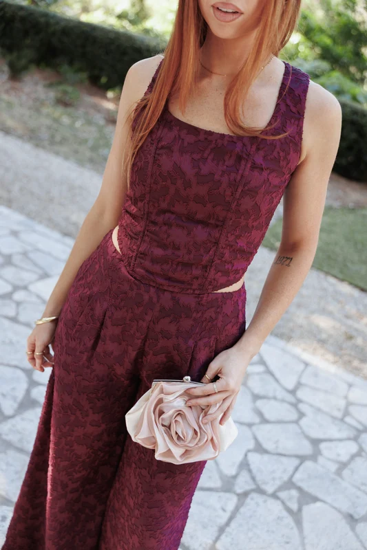 Ada Corset Top - Plum Burnout 8