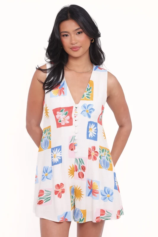 Steph Playsuit - Tulip Stamp XL