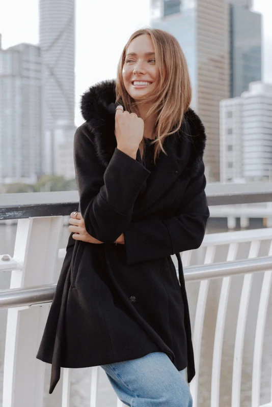 Remira Fit And Flare Coat - Black 14