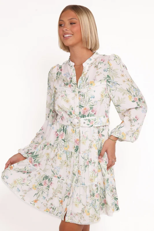 Elora Mini Dress - Multi Floral S
