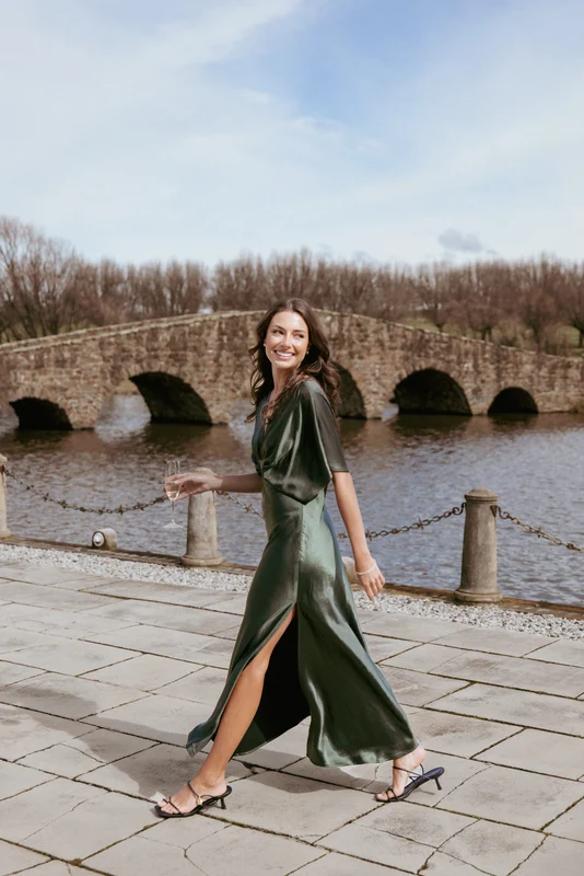 Ricki Maxi Dress - Olive Green M