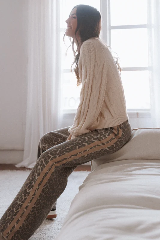 Fletcher Denim Racer Pants - Leopard M