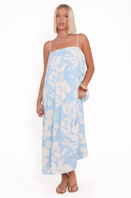 Margherita Maxi Dress - Blue Hibiscus M