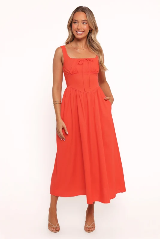 Kinslee Midi Dress - Coral M