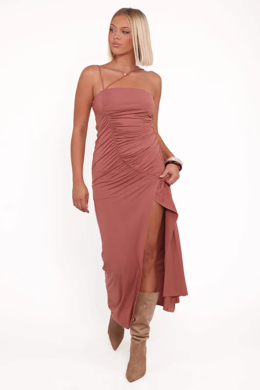 Avaline Maxi Dress - Terracotta XS