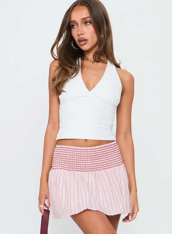 Lilypilly Shirred Mini Skirt Pink Multi AU 8 / Pink Multi
