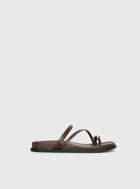 Therapy Alba Hardware Detail Sandals Chocolate SHOE US 9 / Chocolate