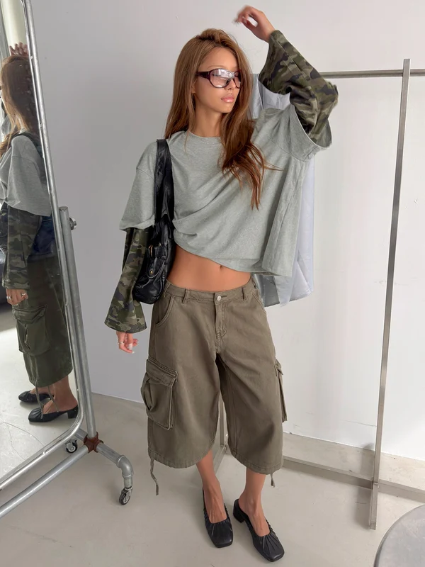 Hudsen Longline Cargo Shorts Khaki AU 8 / Khaki