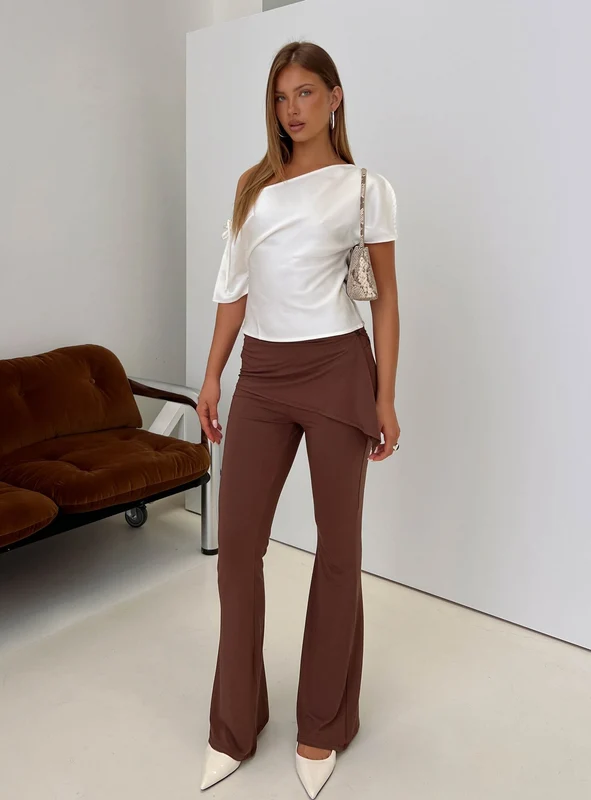 Masimo Layered Pants Chocolate AU 14 / Chocolate
