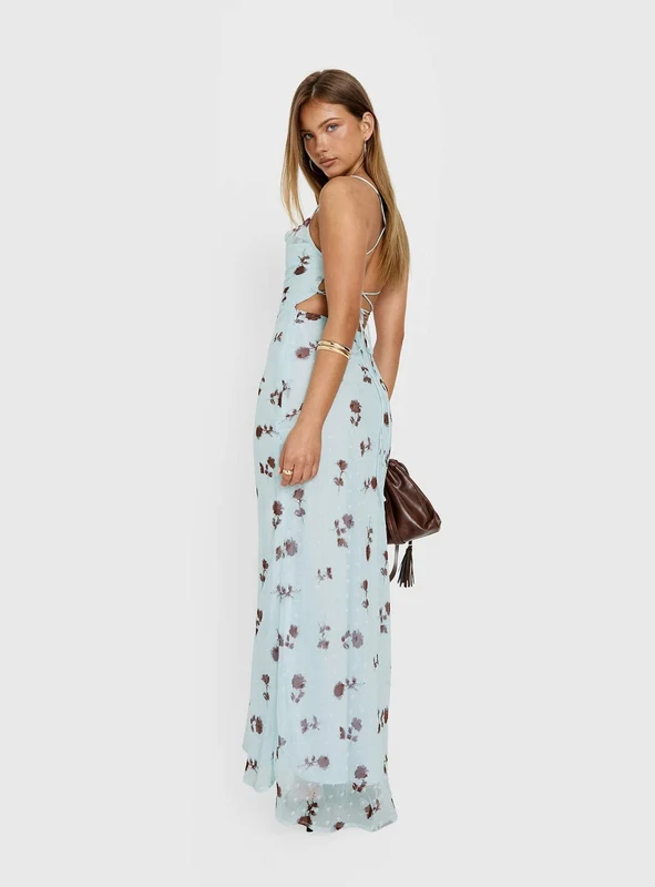 Celena Maxi Dress Blue Floral AU 12 / Blue Floral