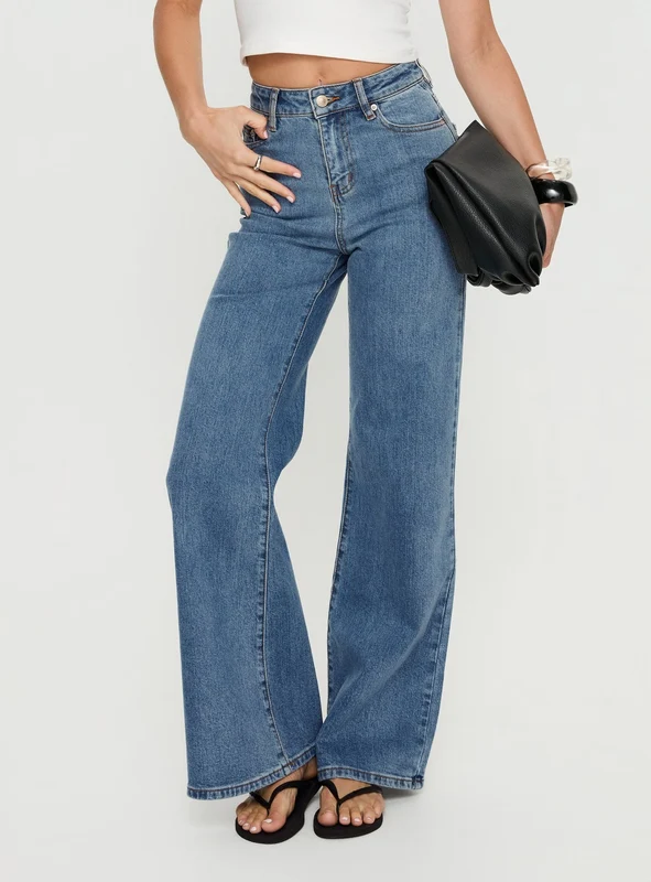 Thearlie High Rise Flared Jeans Mid Blue Wash AU 8 / Mid Blue Wash