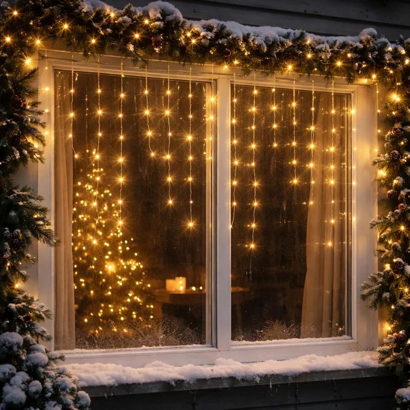 Lexi Lighting 600LED Snowing Icicle Lights - Warm White Lightsup Online
