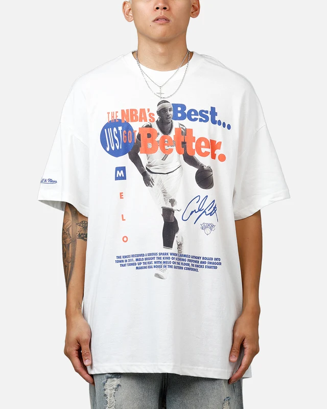 Mitchell & Ness New York Knicks Carmelo Anthony Got Better T-Shirt Vintage White XL