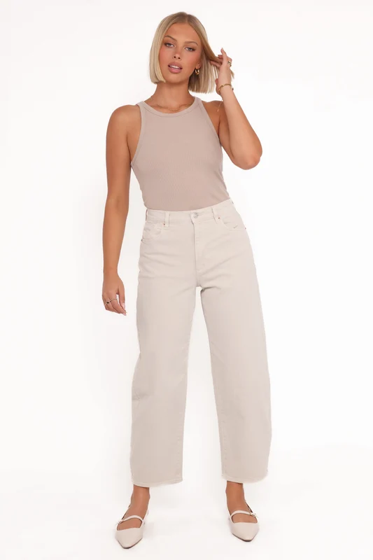Rollas Gigi Barrel Jeans - Salt 30