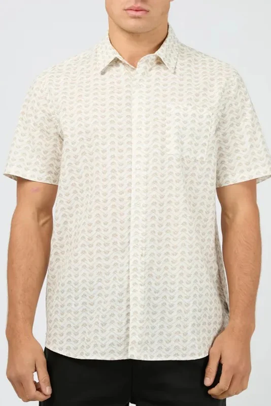 Lotus Short Sleeve Shirt Beige M