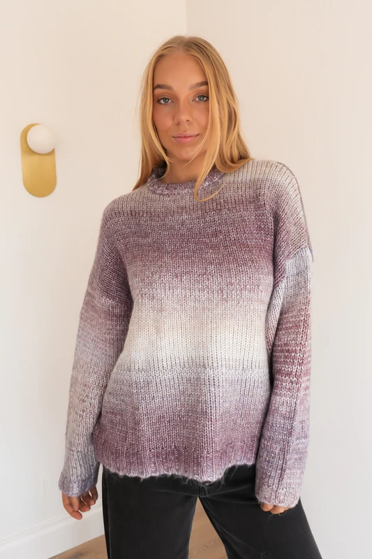 Fray Knit Jumper Multicoloured AU 8