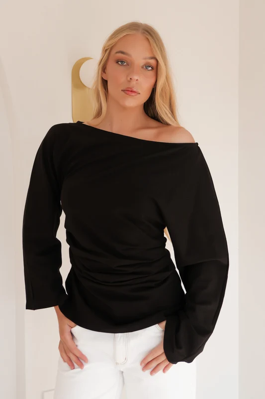 Soho Long Sleeve Tee Black / AU 12