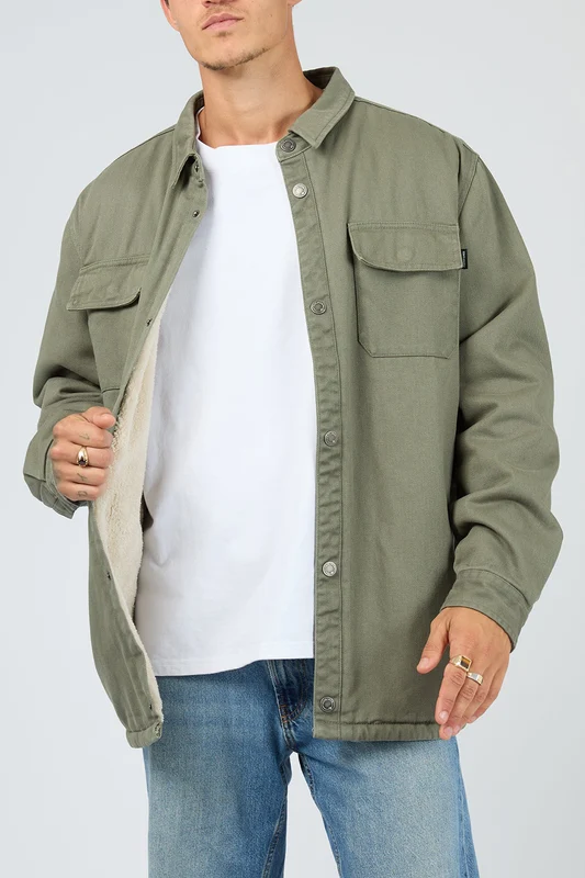 Riot Sherpa Shacket Khaki Khaki / M
