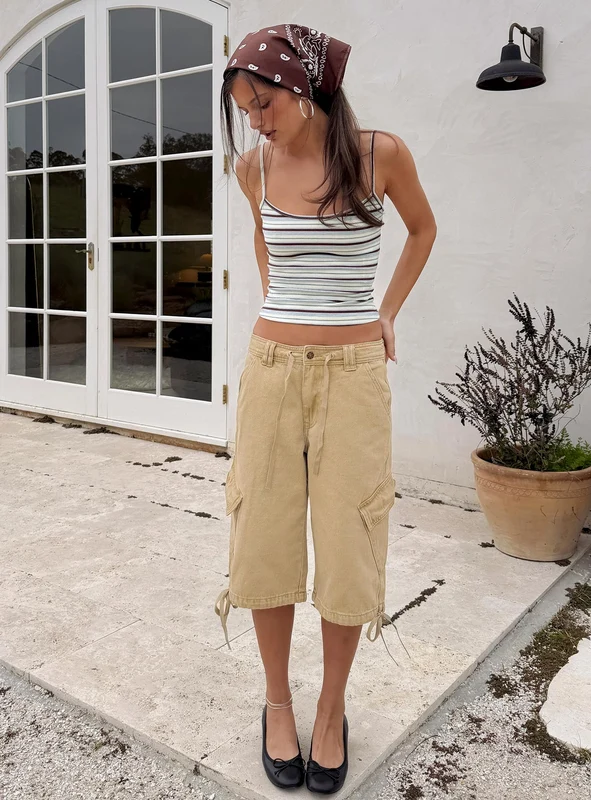 Apres Tie Waist Jorts Stone AU 10 / Stone