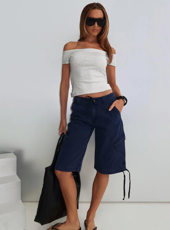Apres Tie Waist Jorts Navy AU 10 / Navy
