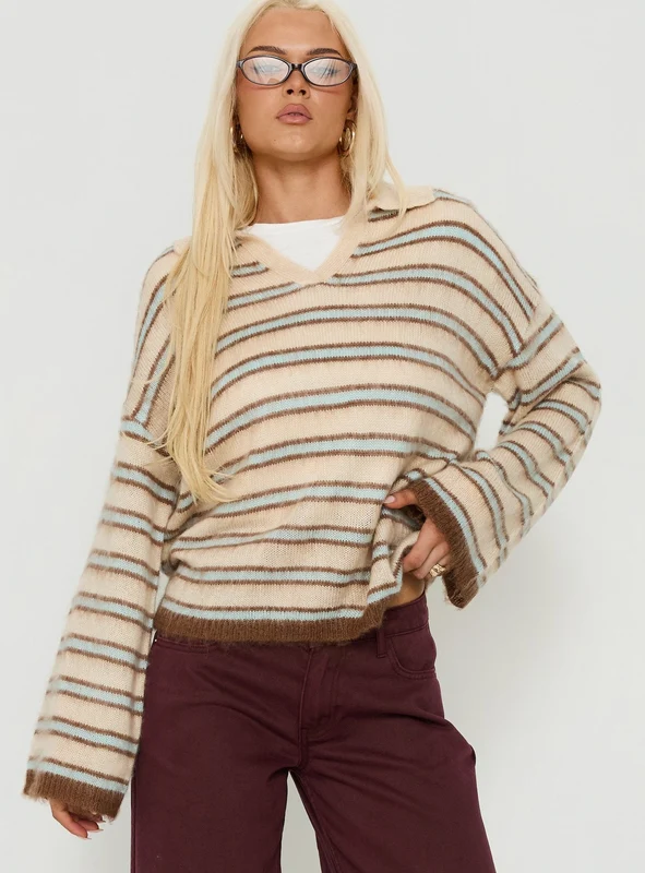 Powers Rugby Cable Knit Jumper Stripe M/L / Stripe