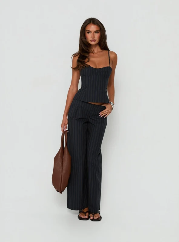 Kierstyn Corset Set Navy Stripe AU 4 / Navy Stripe