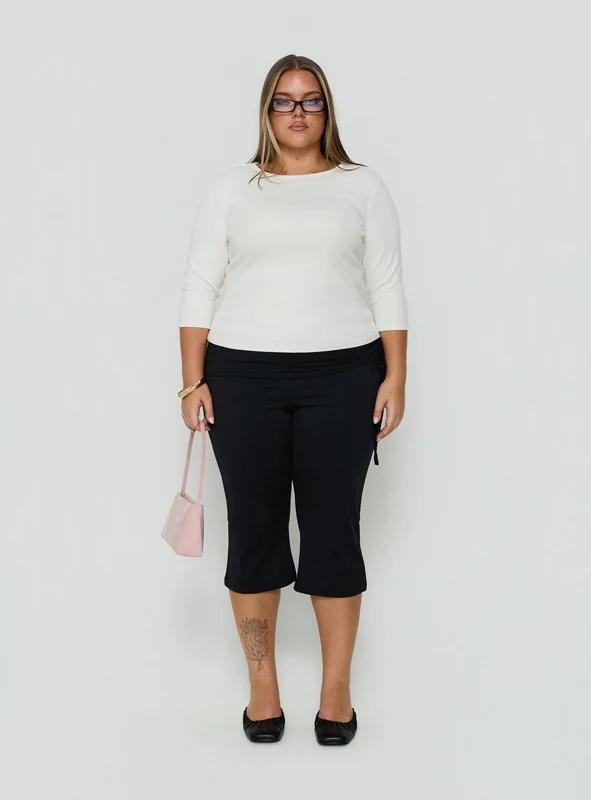 Bailor Channel Waistband Capri Pants Black Curve AU 20 / Black