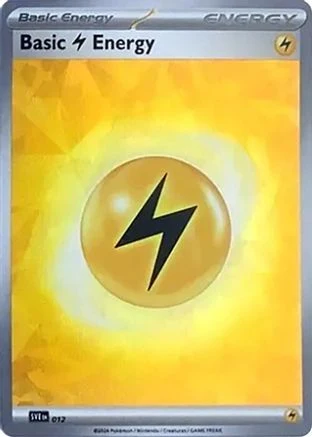 Basic Lightning Energy (Cracked Ice Holo) (12) [SVE Scarlet & Violet Energies] Holofoil Damaged