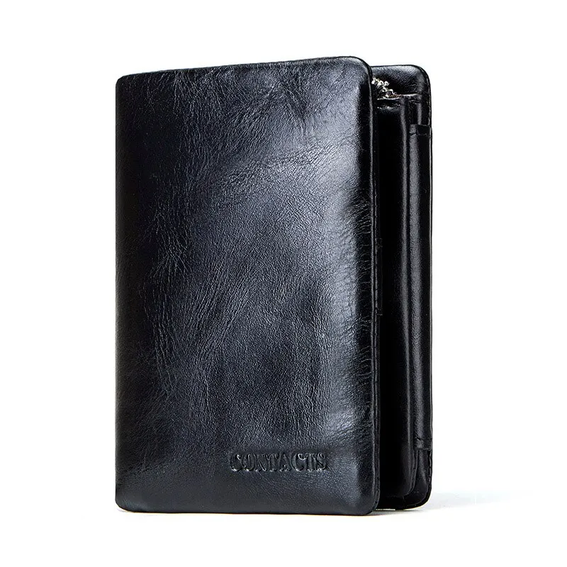 Entre Em Contato Com A Carteira De Couro Genuíno Masculina Brand Men's Purse Credi