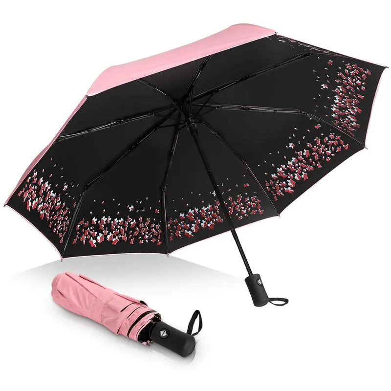 Guarda-chuva Automático Fuwinet Sakura À Prova De Vento, Anti-chuva/rosa Solar