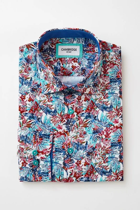 Cambridge Mens Sorrento Shirt - Teal Teal / L