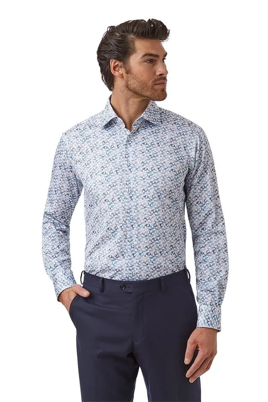 Cambridge Parkdale Floral Shirt Blue / 48