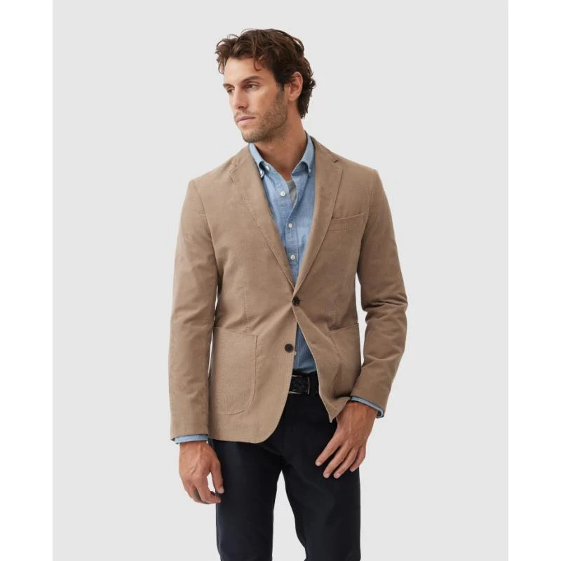 Rodd & Gunn Saint Bathans Cotton Mens Blazer - Tan Medium