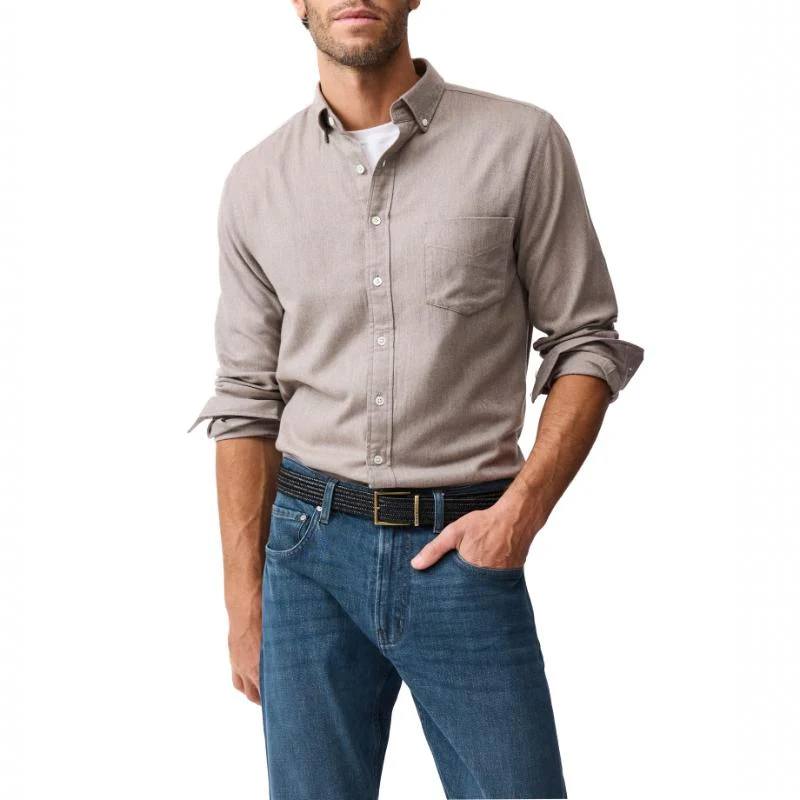 Rodd & Gunn Barrhill Mens Sports Fit Shirt - Taupe Large