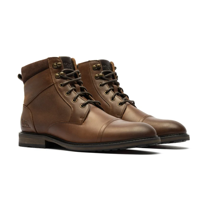 Rodd & Gunn Durham Mens Military Boot - Coffee EU 46
