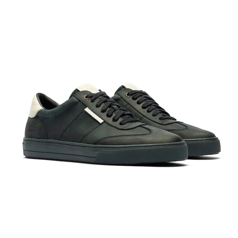 Rodd & Gunn Treble Mens Leather Trainer - Navy Chalk EU 42