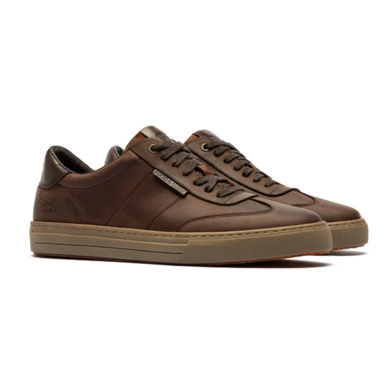 Rodd & Gunn Treble Mens Leather Trainer - Redwood EU 44