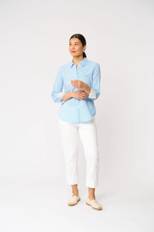 Foil Womens All Class Shirt - Dot It Blue Dot It Blue / 12