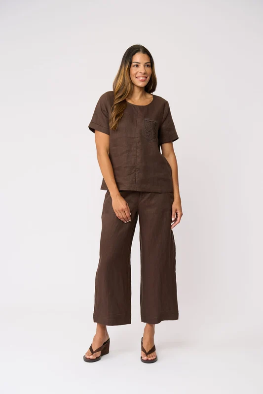 Foil Womens Top Rank Top - Cocoa Cocoa / 12