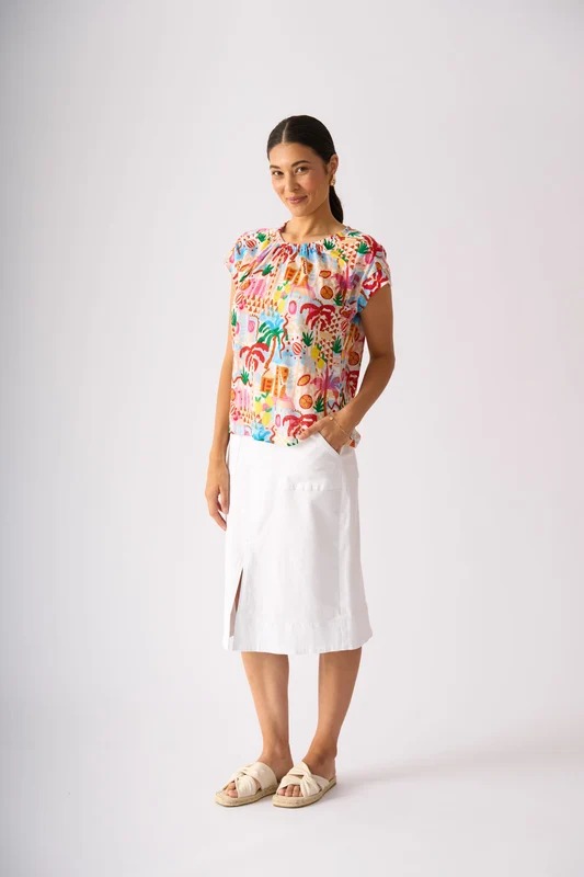 Foil Womens Queenie Skirt - White White / 14