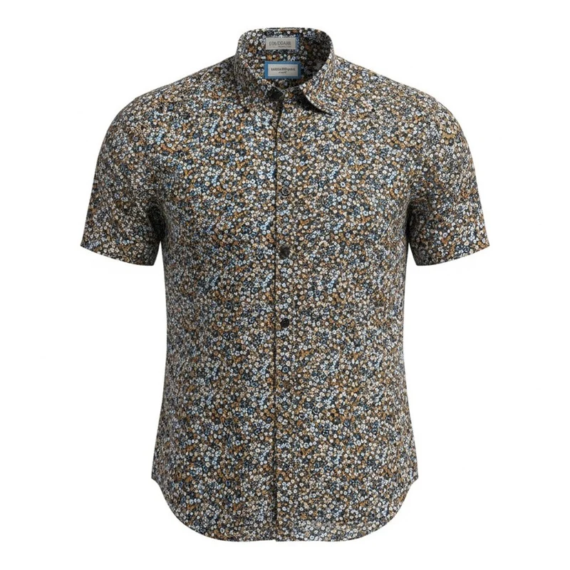 Cambridge Mens Portsea Modern Fit Short Sleeve Shirt - Blue Blue / L
