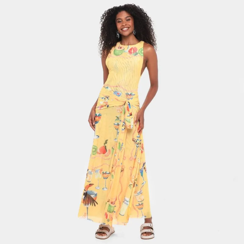 Vestido Farm Coquetel - Feminino - Amarelo