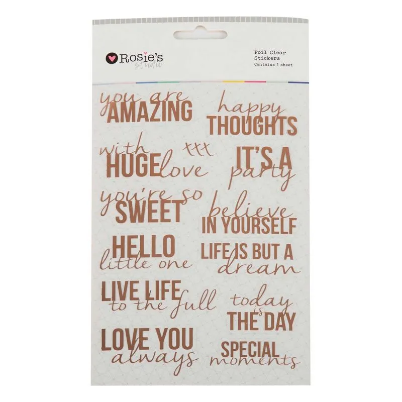 Stickers Rosie’s Studio laminados, frases y mensajes