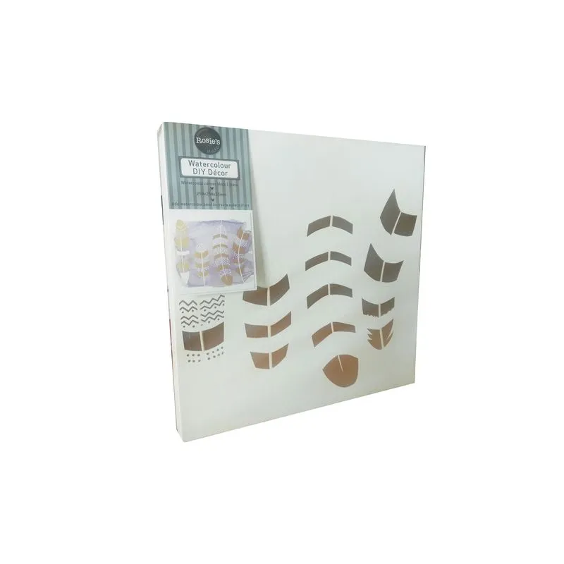 Panel para acuarela de 25.4 cm, boceto de plumas