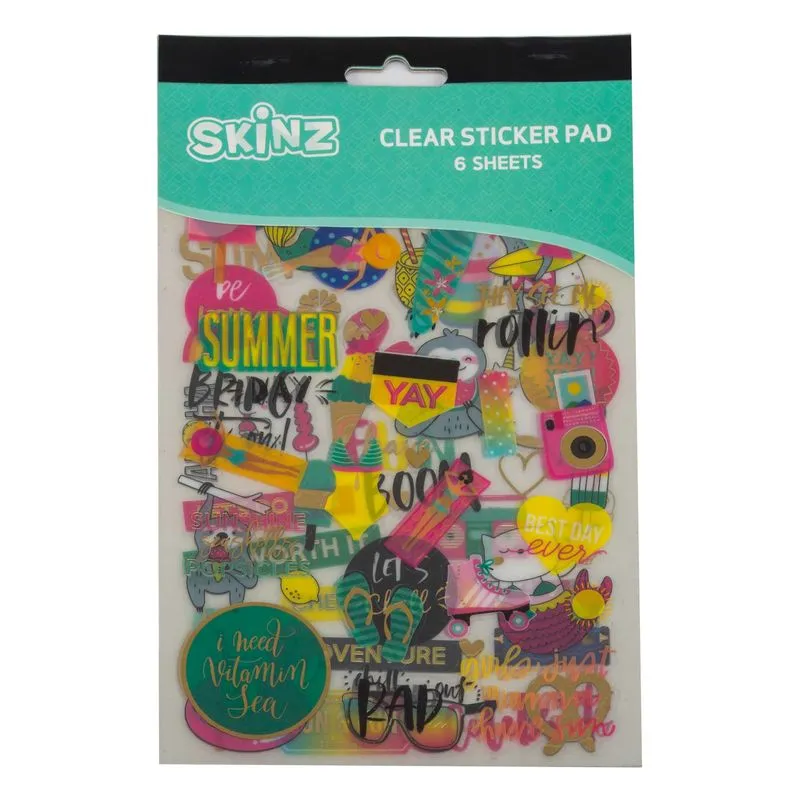 Stickers laminados Skinz Summer Fun x 6 hojas